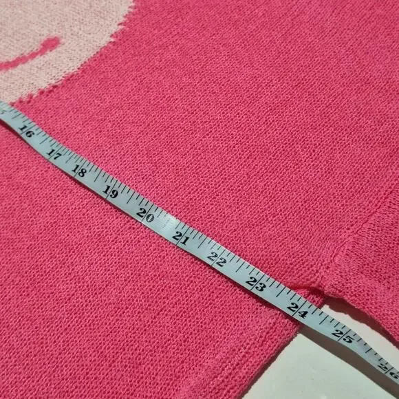 BiBi Hooded Short Sleeve Sweater Women's Medium Smiley Face Spring Summer Beach - Picture 4 of 7